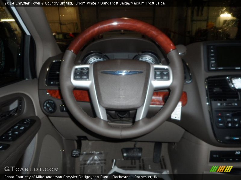 Bright White / Dark Frost Beige/Medium Frost Beige 2014 Chrysler Town & Country Limited