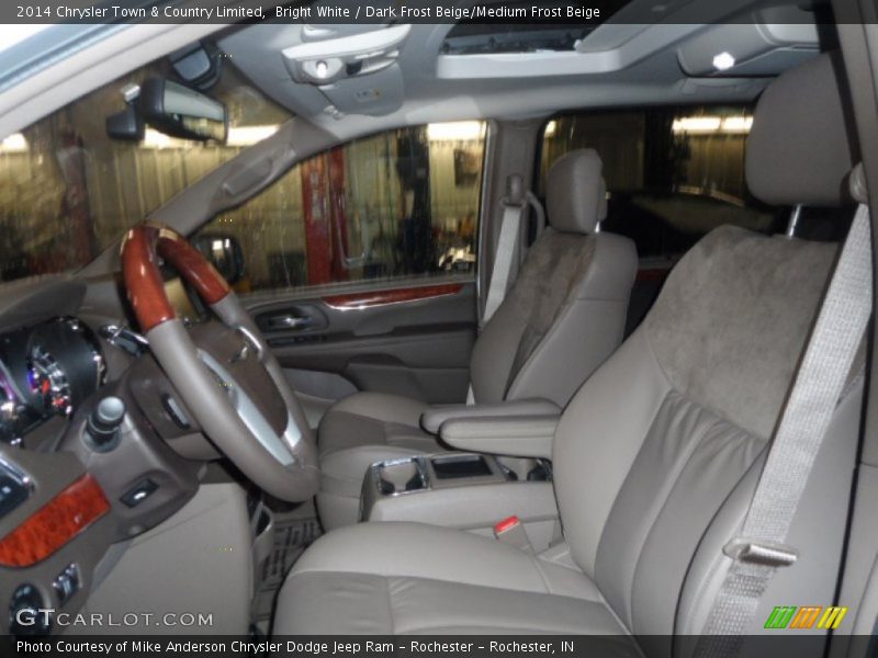 Bright White / Dark Frost Beige/Medium Frost Beige 2014 Chrysler Town & Country Limited