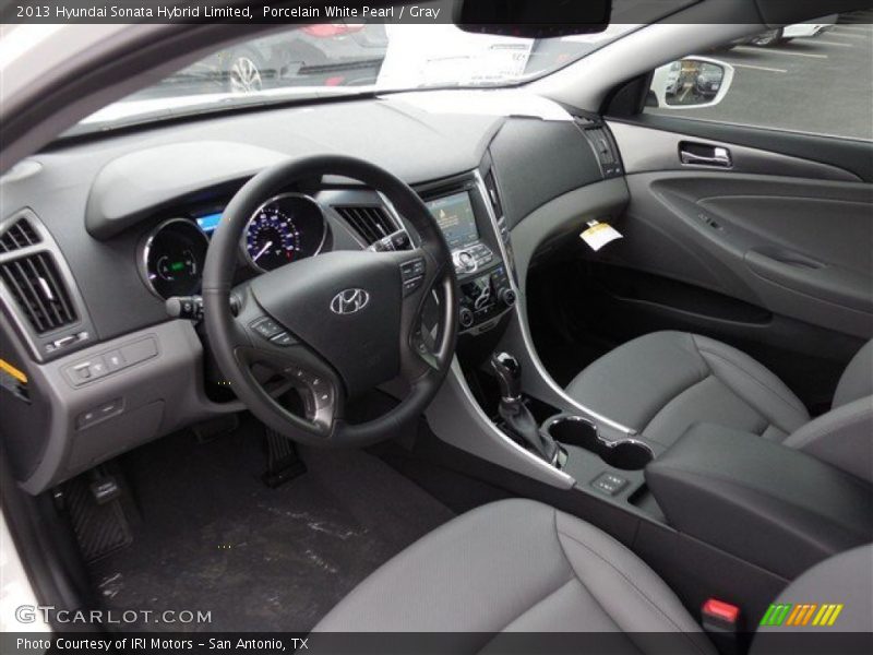 Gray Interior - 2013 Sonata Hybrid Limited 
