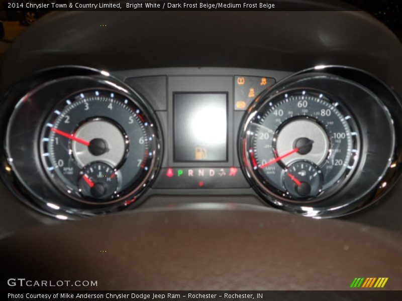 Bright White / Dark Frost Beige/Medium Frost Beige 2014 Chrysler Town & Country Limited