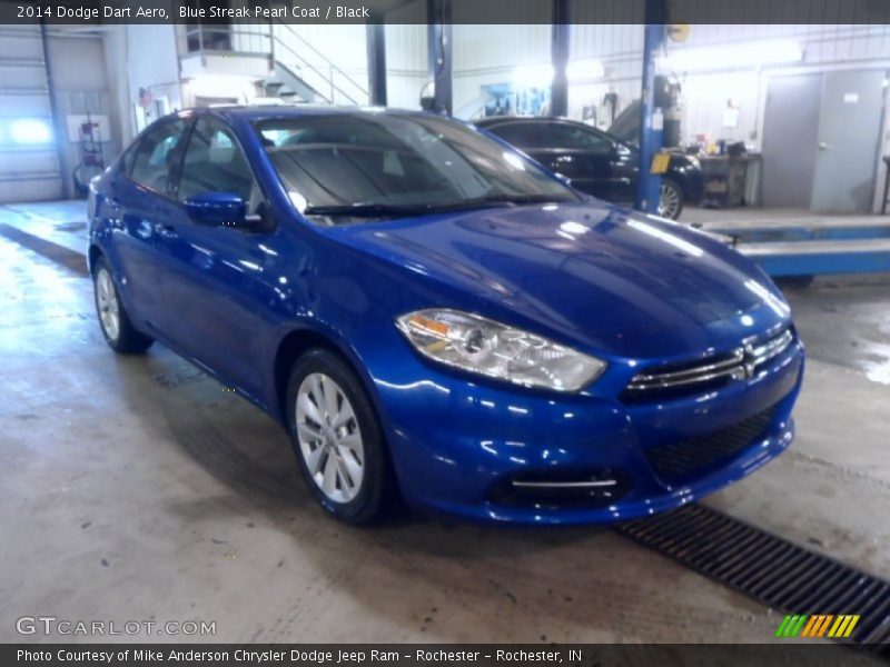 Blue Streak Pearl Coat / Black 2014 Dodge Dart Aero