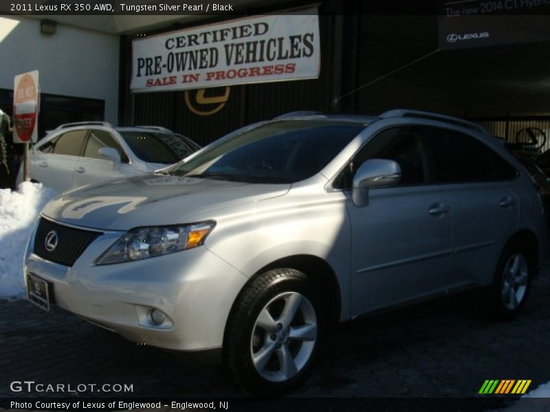 Tungsten Silver Pearl / Black 2011 Lexus RX 350 AWD