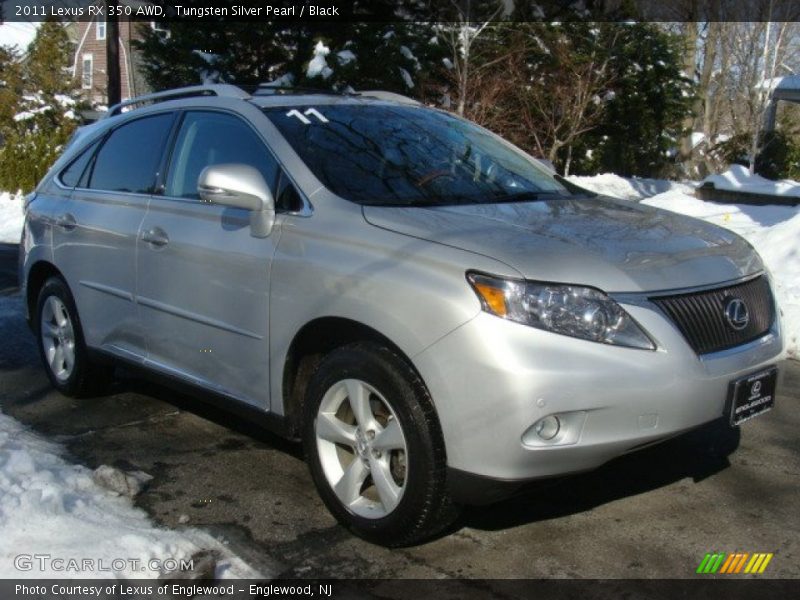 Tungsten Silver Pearl / Black 2011 Lexus RX 350 AWD