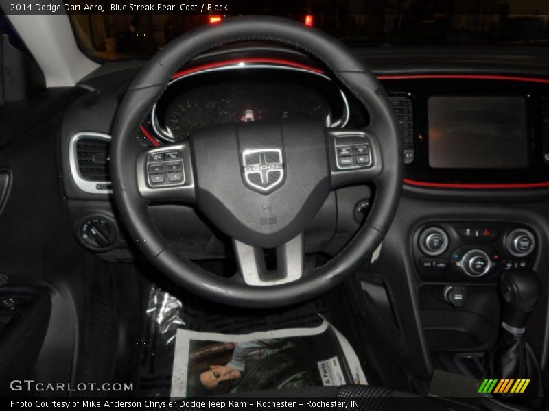 Blue Streak Pearl Coat / Black 2014 Dodge Dart Aero