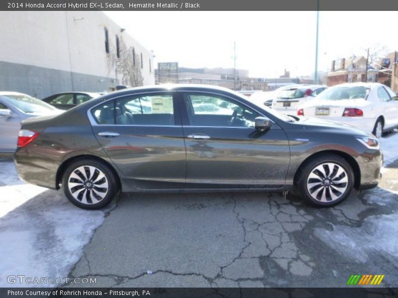 Hematite Metallic / Black 2014 Honda Accord Hybrid EX-L Sedan