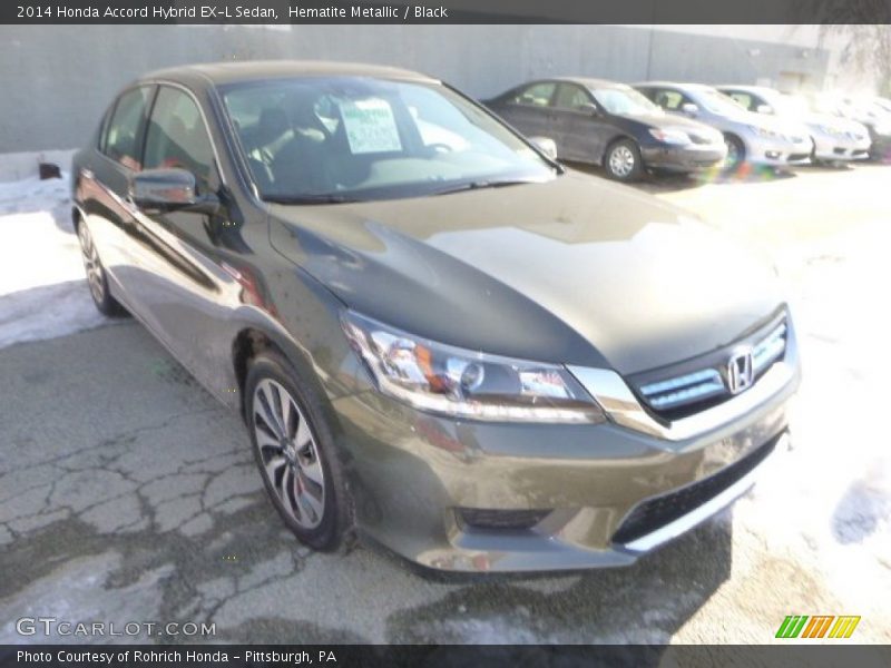 Hematite Metallic / Black 2014 Honda Accord Hybrid EX-L Sedan