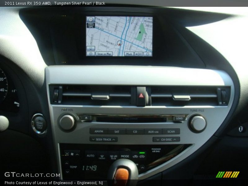 Tungsten Silver Pearl / Black 2011 Lexus RX 350 AWD