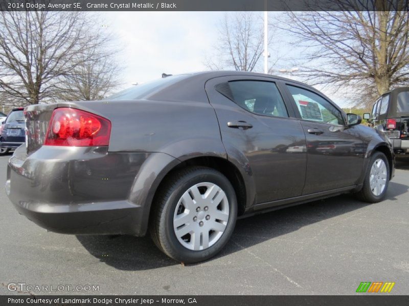 Granite Crystal Metallic / Black 2014 Dodge Avenger SE