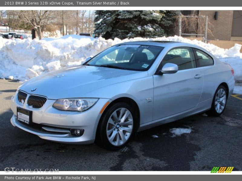 Titanium Silver Metallic / Black 2013 BMW 3 Series 328i xDrive Coupe