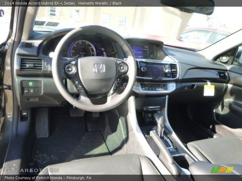 Hematite Metallic / Black 2014 Honda Accord Hybrid EX-L Sedan