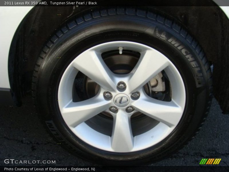 Tungsten Silver Pearl / Black 2011 Lexus RX 350 AWD