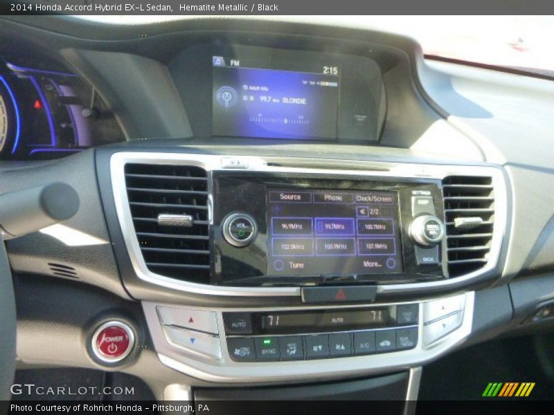 Controls of 2014 Accord Hybrid EX-L Sedan