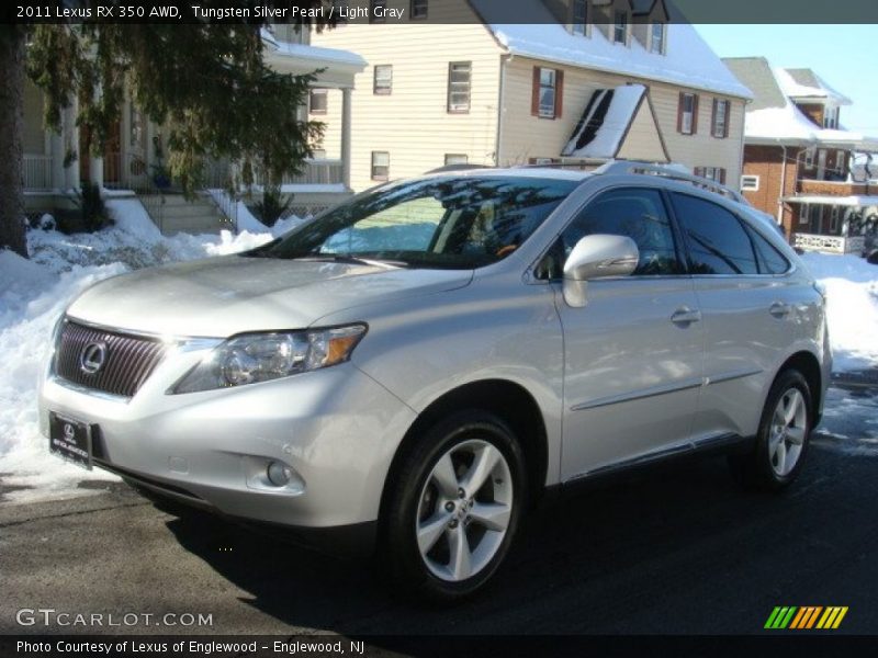 Tungsten Silver Pearl / Light Gray 2011 Lexus RX 350 AWD