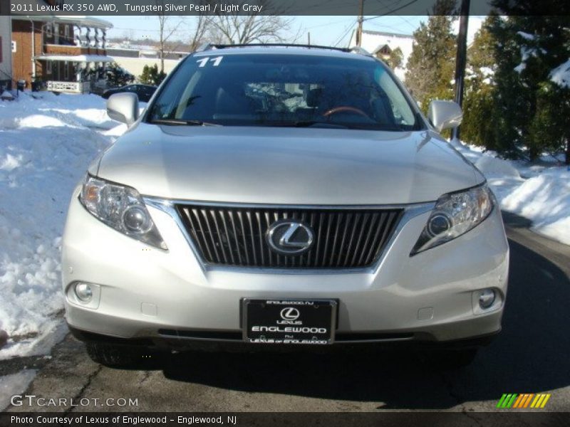 Tungsten Silver Pearl / Light Gray 2011 Lexus RX 350 AWD