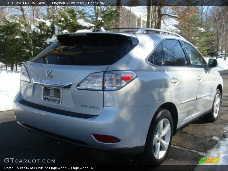 Tungsten Silver Pearl / Light Gray 2011 Lexus RX 350 AWD