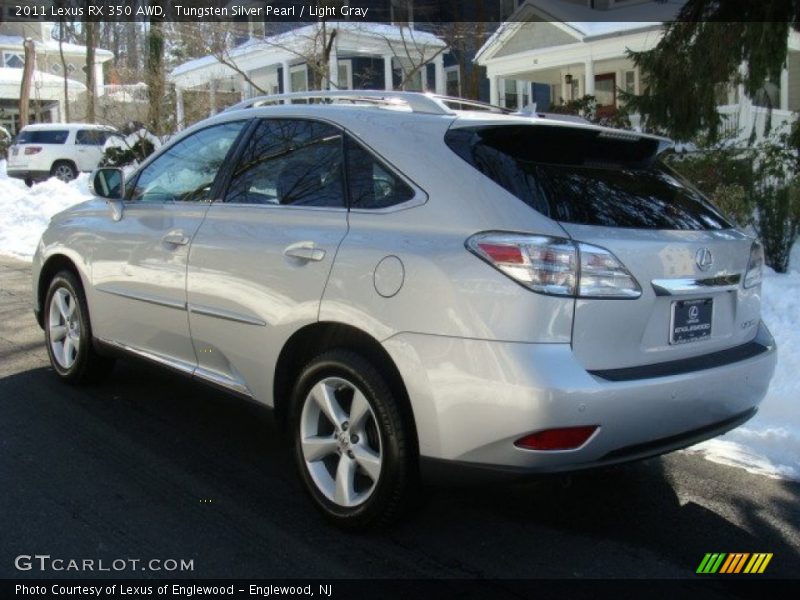 Tungsten Silver Pearl / Light Gray 2011 Lexus RX 350 AWD