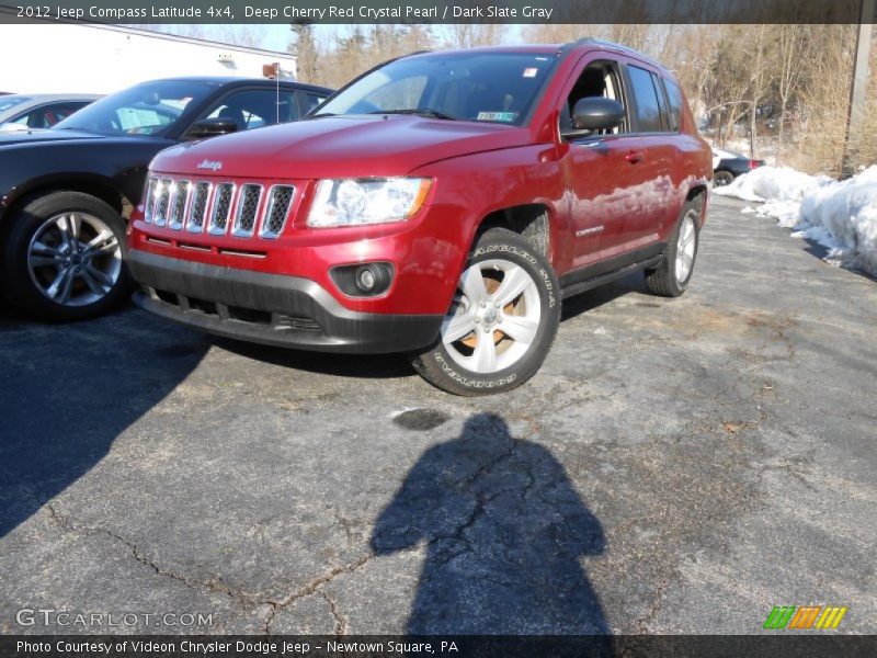 Deep Cherry Red Crystal Pearl / Dark Slate Gray 2012 Jeep Compass Latitude 4x4