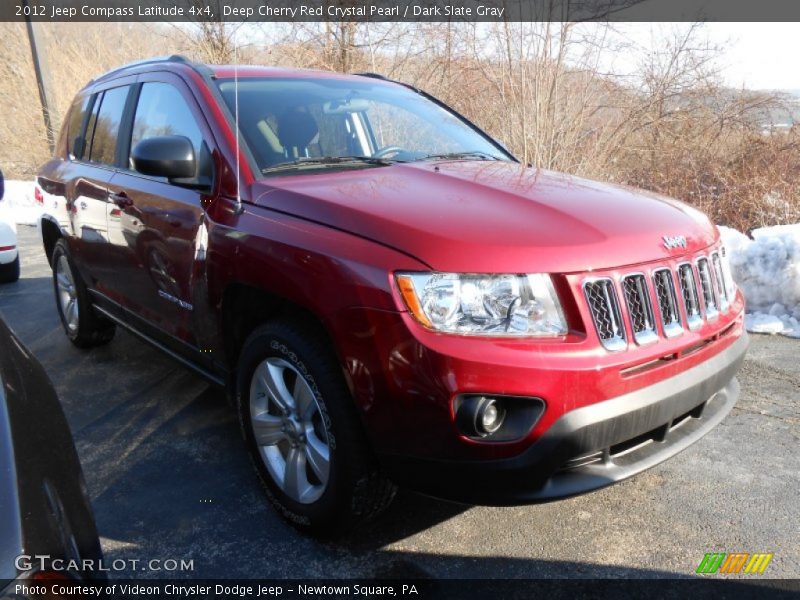 Deep Cherry Red Crystal Pearl / Dark Slate Gray 2012 Jeep Compass Latitude 4x4