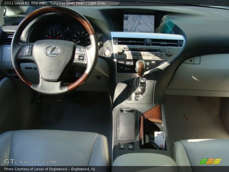 Tungsten Silver Pearl / Light Gray 2011 Lexus RX 350 AWD