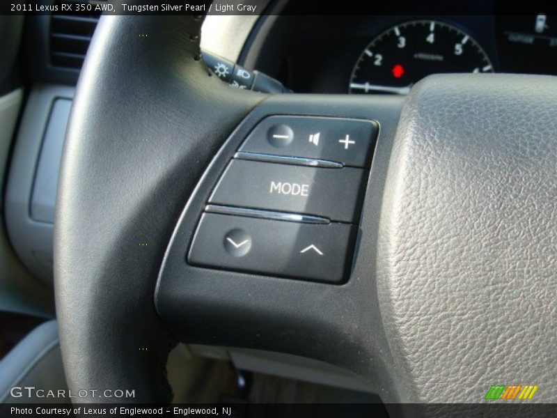 Tungsten Silver Pearl / Light Gray 2011 Lexus RX 350 AWD