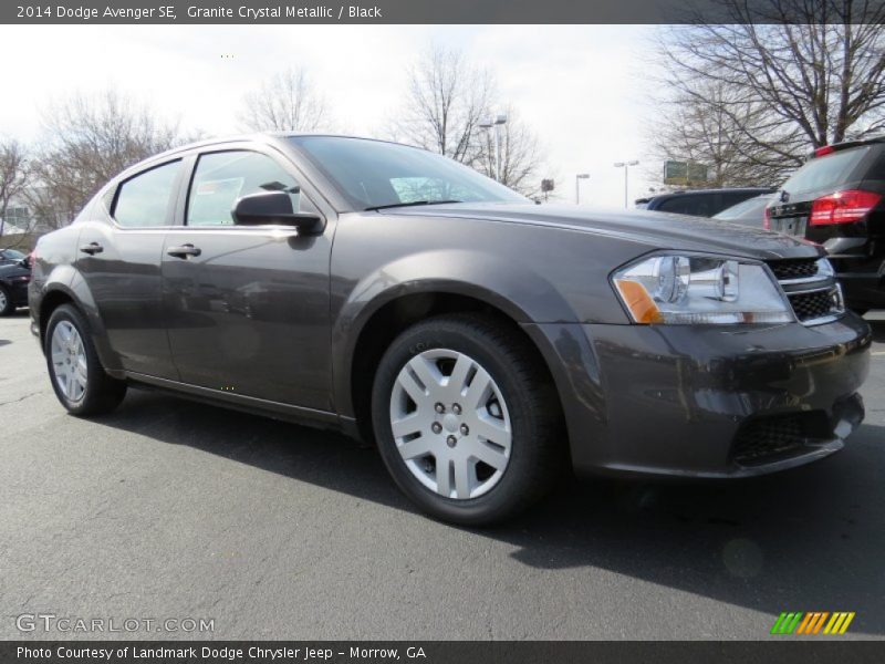 Granite Crystal Metallic / Black 2014 Dodge Avenger SE