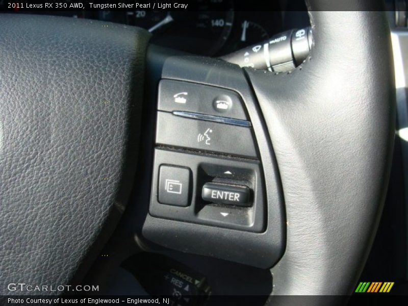 Tungsten Silver Pearl / Light Gray 2011 Lexus RX 350 AWD