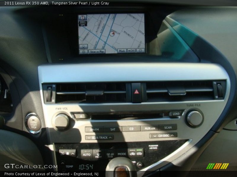Tungsten Silver Pearl / Light Gray 2011 Lexus RX 350 AWD