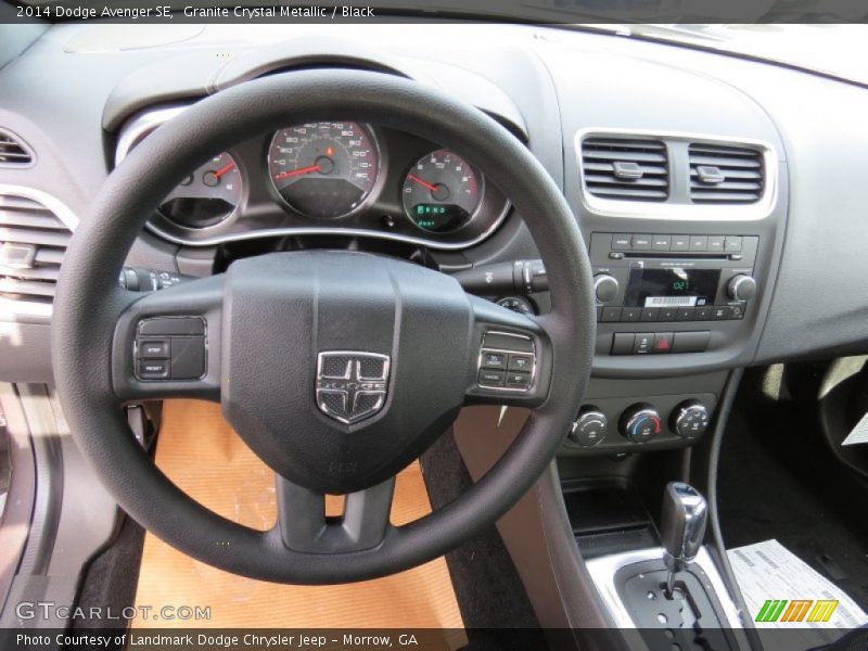 Granite Crystal Metallic / Black 2014 Dodge Avenger SE