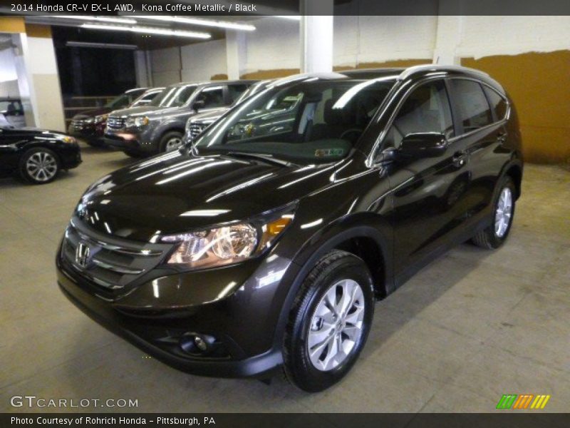 Kona Coffee Metallic / Black 2014 Honda CR-V EX-L AWD