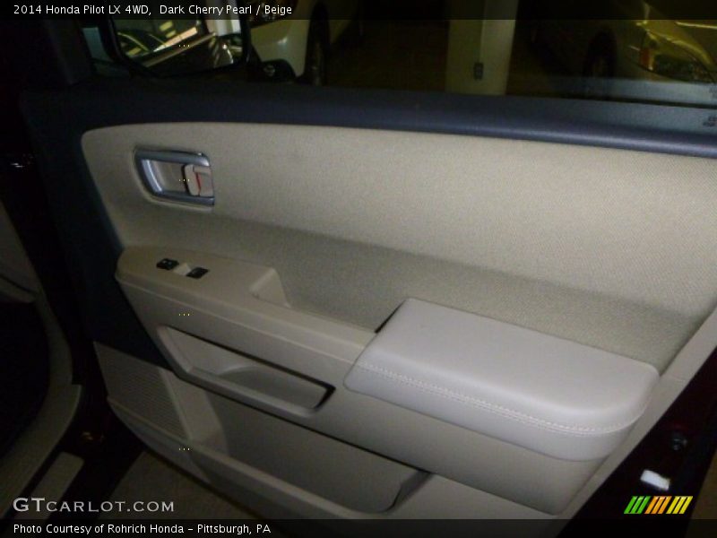 Dark Cherry Pearl / Beige 2014 Honda Pilot LX 4WD