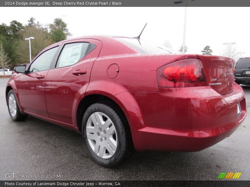 Deep Cherry Red Crystal Pearl / Black 2014 Dodge Avenger SE