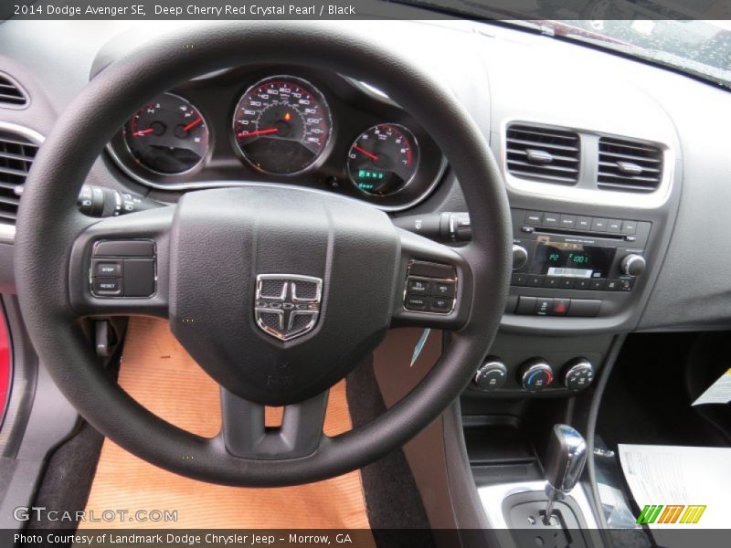 Deep Cherry Red Crystal Pearl / Black 2014 Dodge Avenger SE