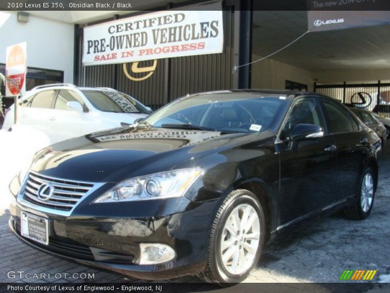 Obsidian Black / Black 2010 Lexus ES 350