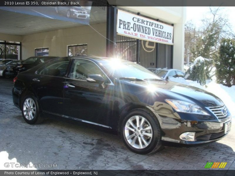 Obsidian Black / Black 2010 Lexus ES 350