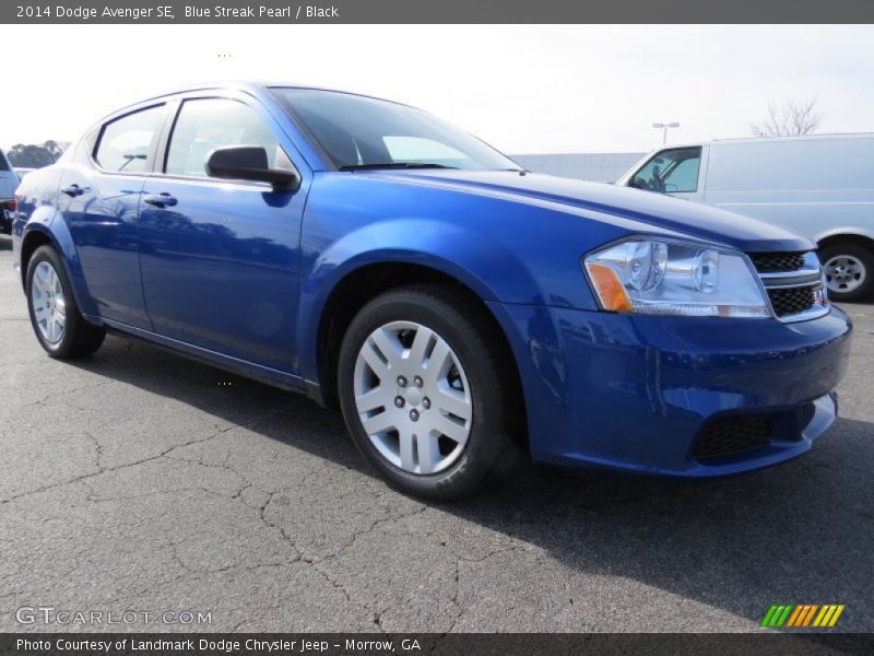 Blue Streak Pearl / Black 2014 Dodge Avenger SE