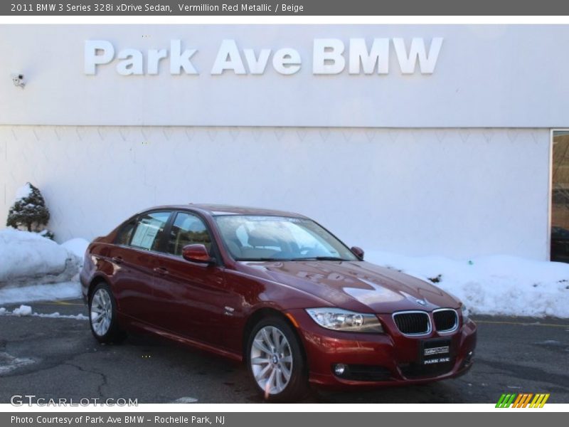 Vermillion Red Metallic / Beige 2011 BMW 3 Series 328i xDrive Sedan