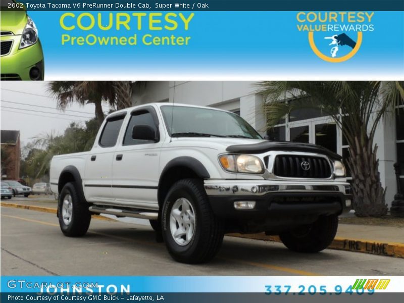 Super White / Oak 2002 Toyota Tacoma V6 PreRunner Double Cab