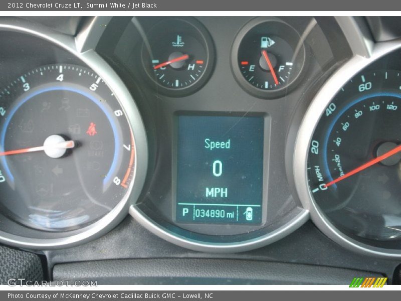 Summit White / Jet Black 2012 Chevrolet Cruze LT