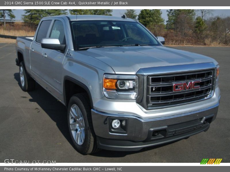 Quicksilver Metallic / Jet Black 2014 GMC Sierra 1500 SLE Crew Cab 4x4