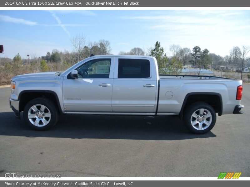 Quicksilver Metallic / Jet Black 2014 GMC Sierra 1500 SLE Crew Cab 4x4