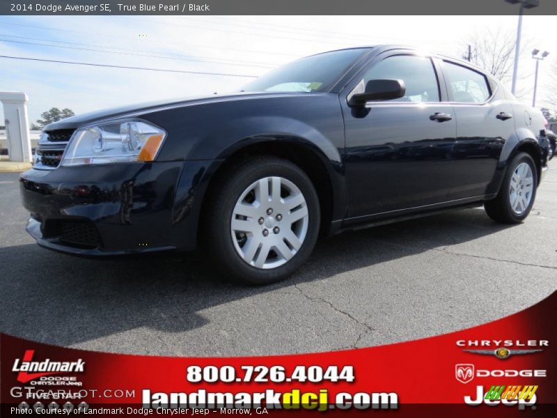 True Blue Pearl / Black 2014 Dodge Avenger SE