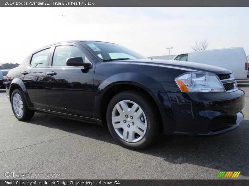 True Blue Pearl / Black 2014 Dodge Avenger SE