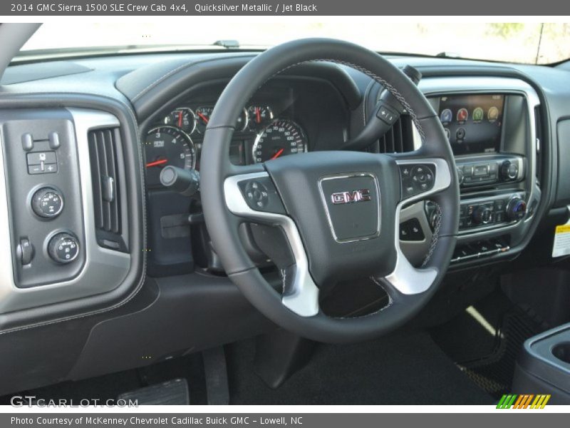 Quicksilver Metallic / Jet Black 2014 GMC Sierra 1500 SLE Crew Cab 4x4