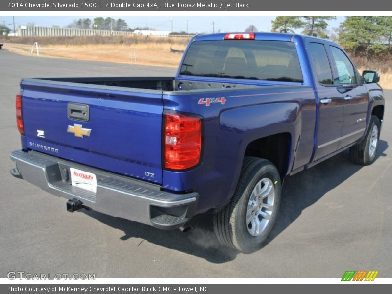 Blue Topaz Metallic / Jet Black 2014 Chevrolet Silverado 1500 LTZ Double Cab 4x4