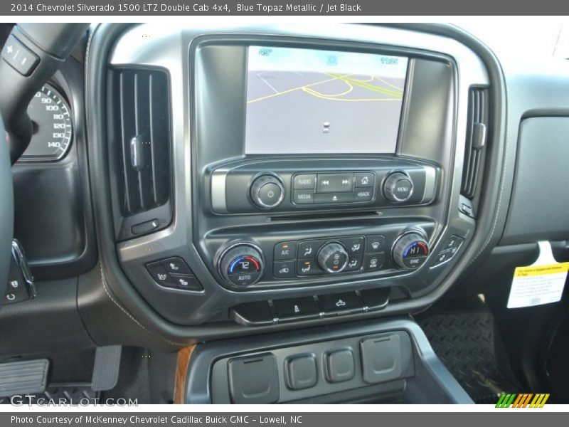 Blue Topaz Metallic / Jet Black 2014 Chevrolet Silverado 1500 LTZ Double Cab 4x4