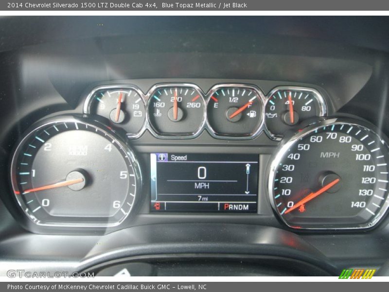 Blue Topaz Metallic / Jet Black 2014 Chevrolet Silverado 1500 LTZ Double Cab 4x4