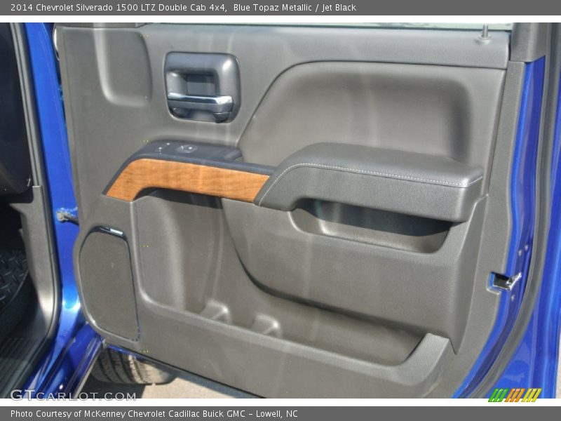 Blue Topaz Metallic / Jet Black 2014 Chevrolet Silverado 1500 LTZ Double Cab 4x4