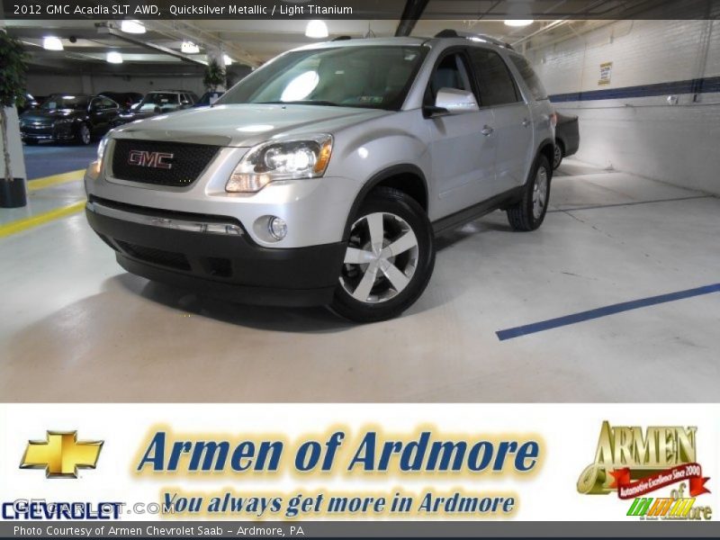 Quicksilver Metallic / Light Titanium 2012 GMC Acadia SLT AWD