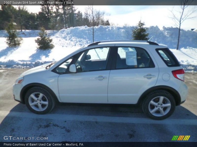 Pearl White / Black 2007 Suzuki SX4 Sport AWD