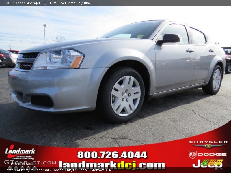 Billet Silver Metallic / Black 2014 Dodge Avenger SE